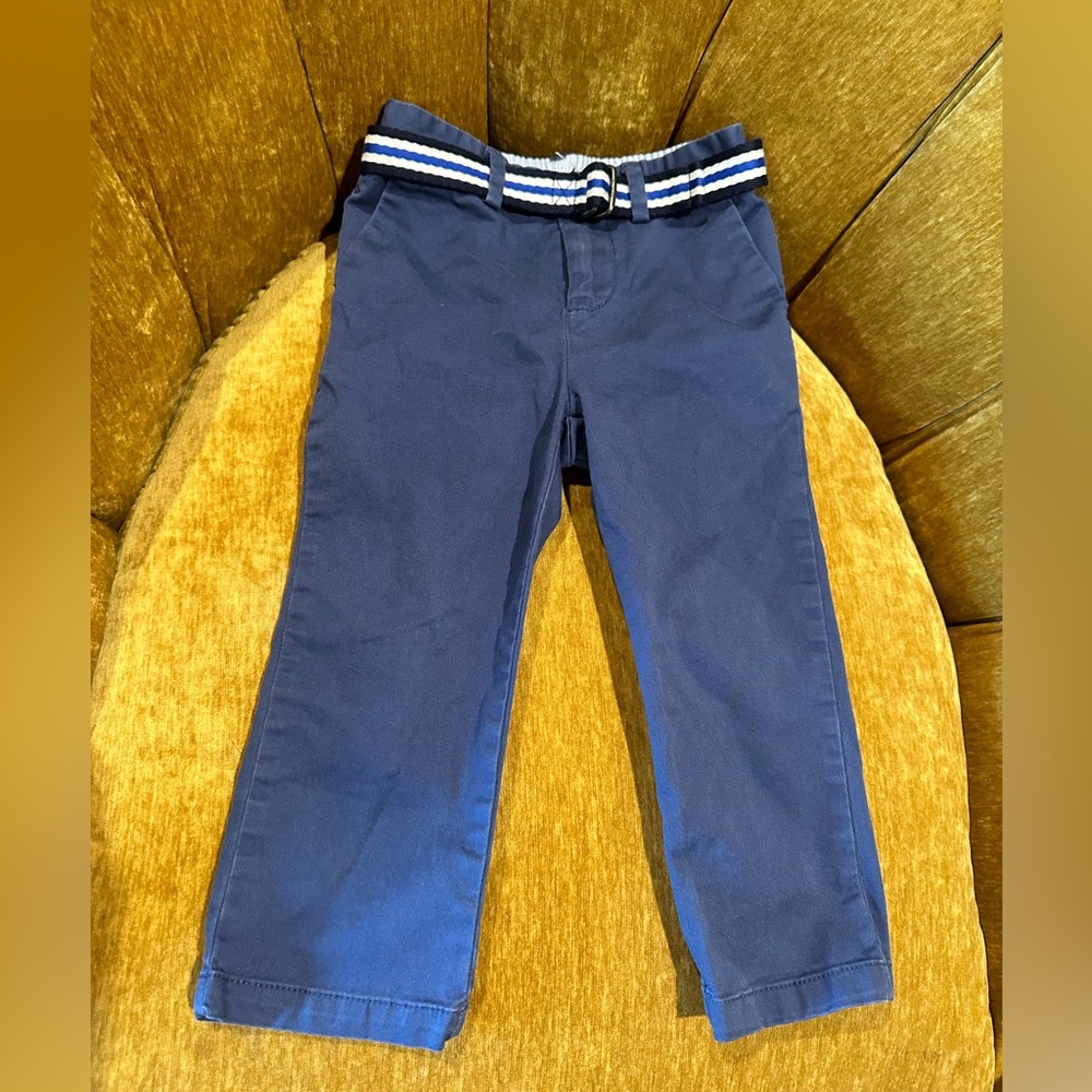 Polo Ralph Lauren 2T Boys blue cotton pants with belt
